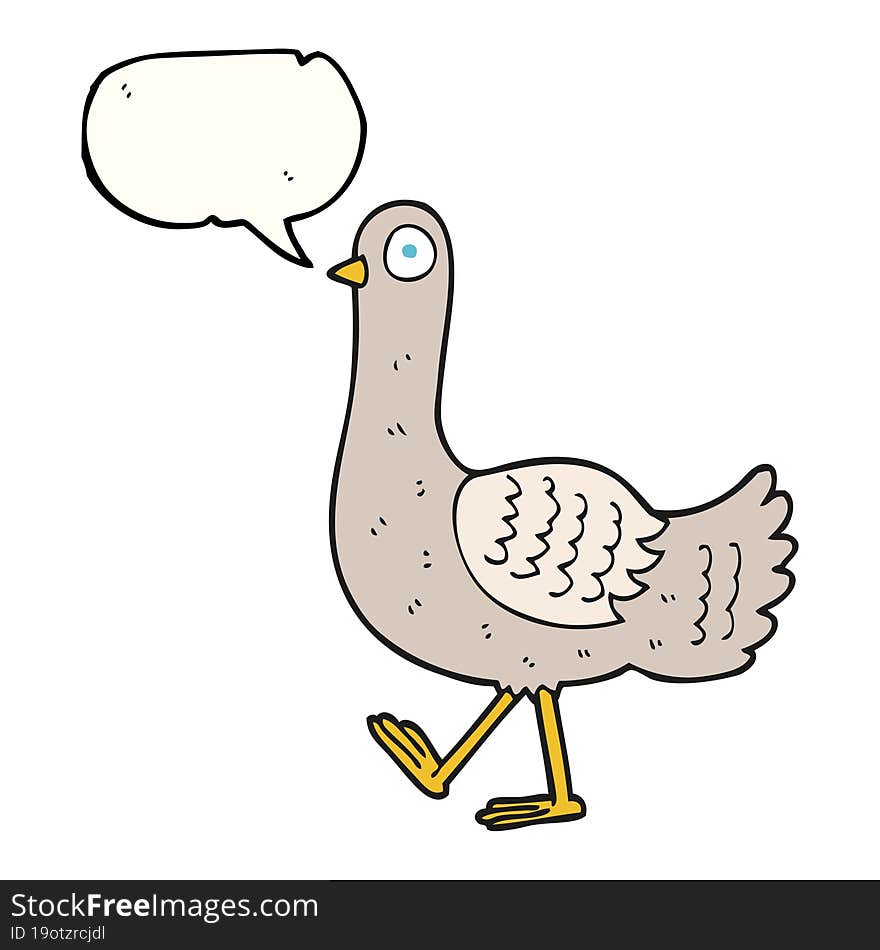 speech bubble cartoon pigeon