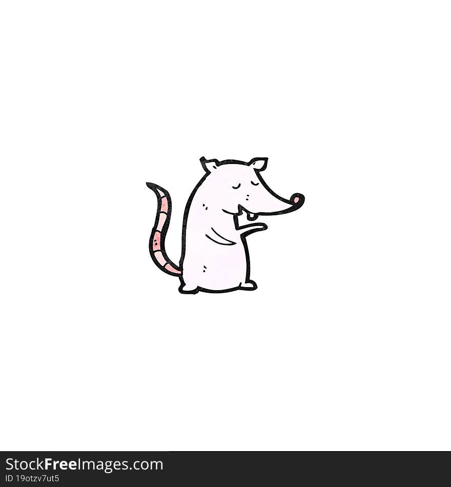 cartoon white rat