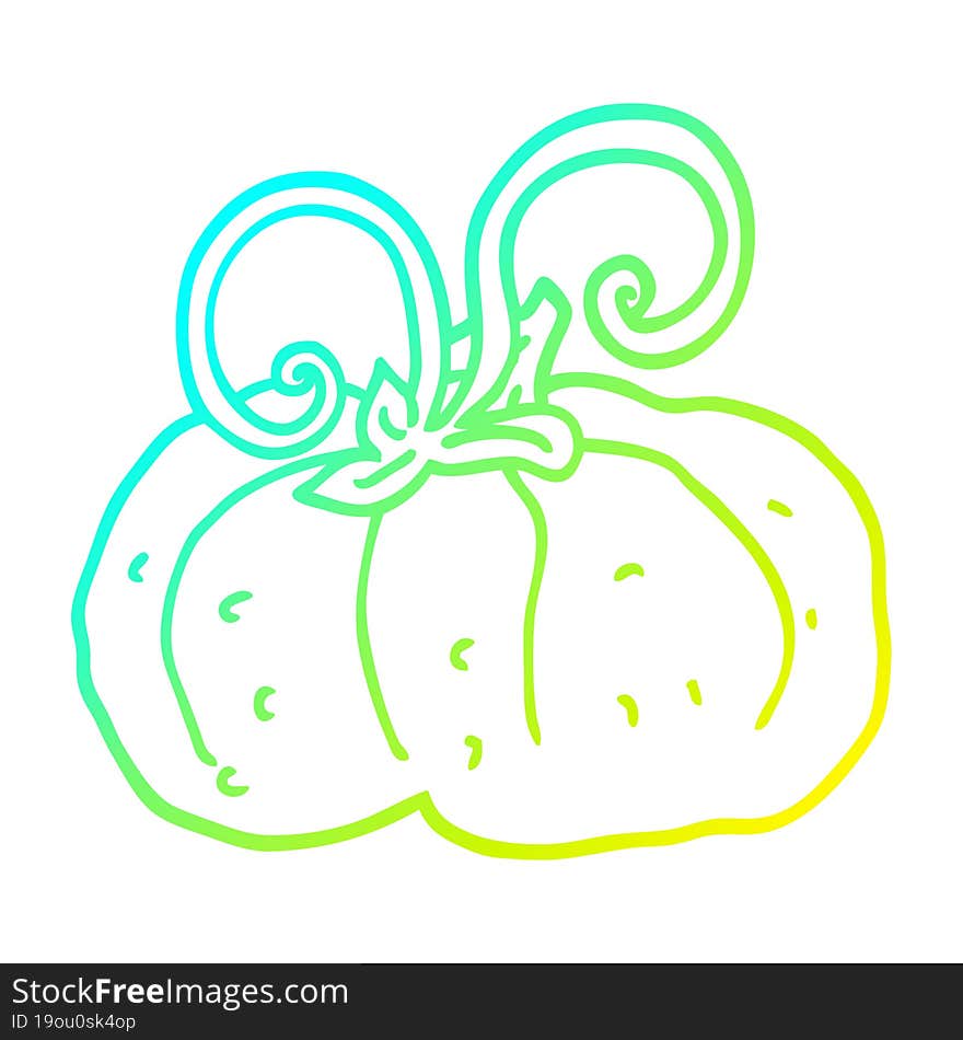 cold gradient line drawing cartoon winter squash