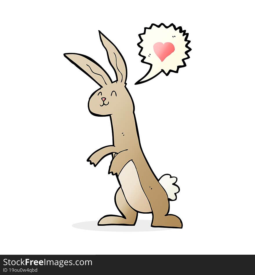 cartoon rabbit in love