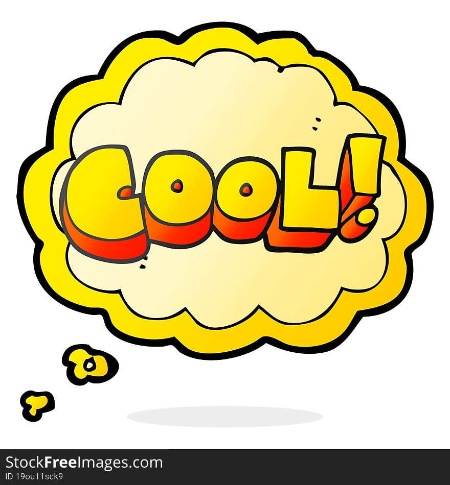 cool thought bubble cartoon symbol