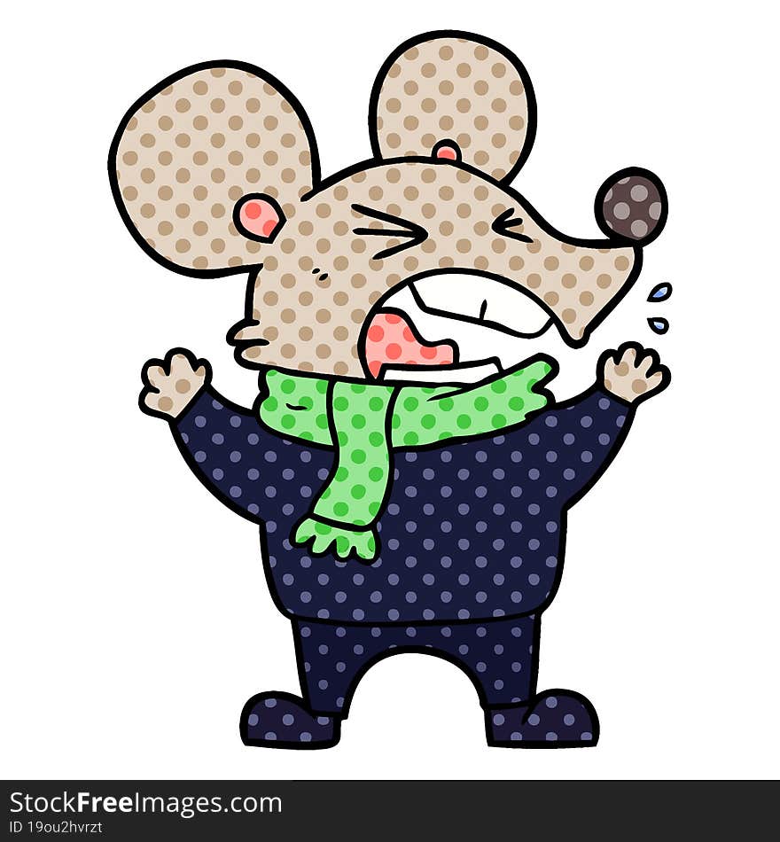 cartoon angry mouse. cartoon angry mouse