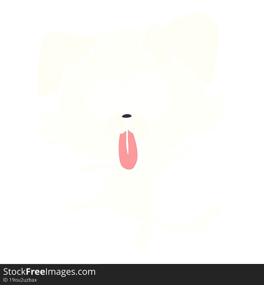 funny flat color style cartoon dancing dog