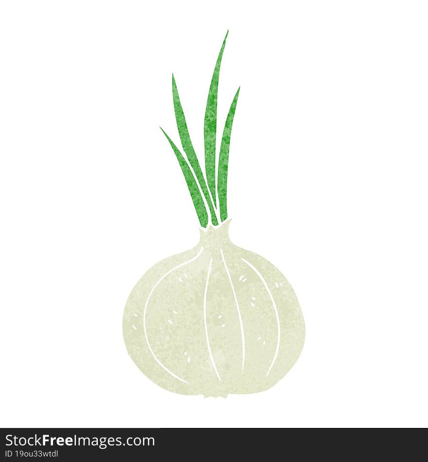 freehand retro cartoon onion