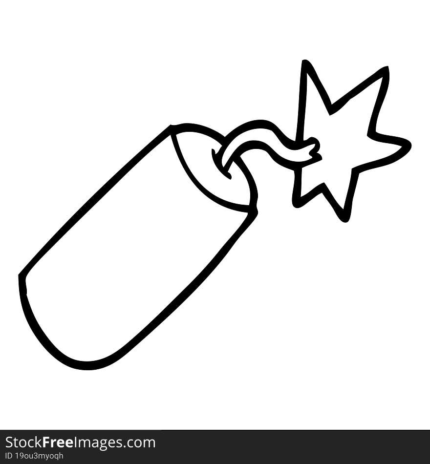 line drawing cartoon dynamite