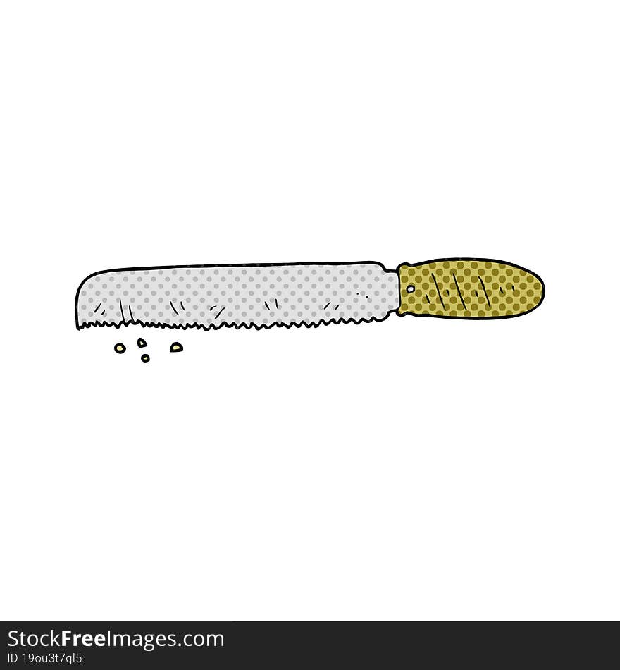 cartoon bread knife