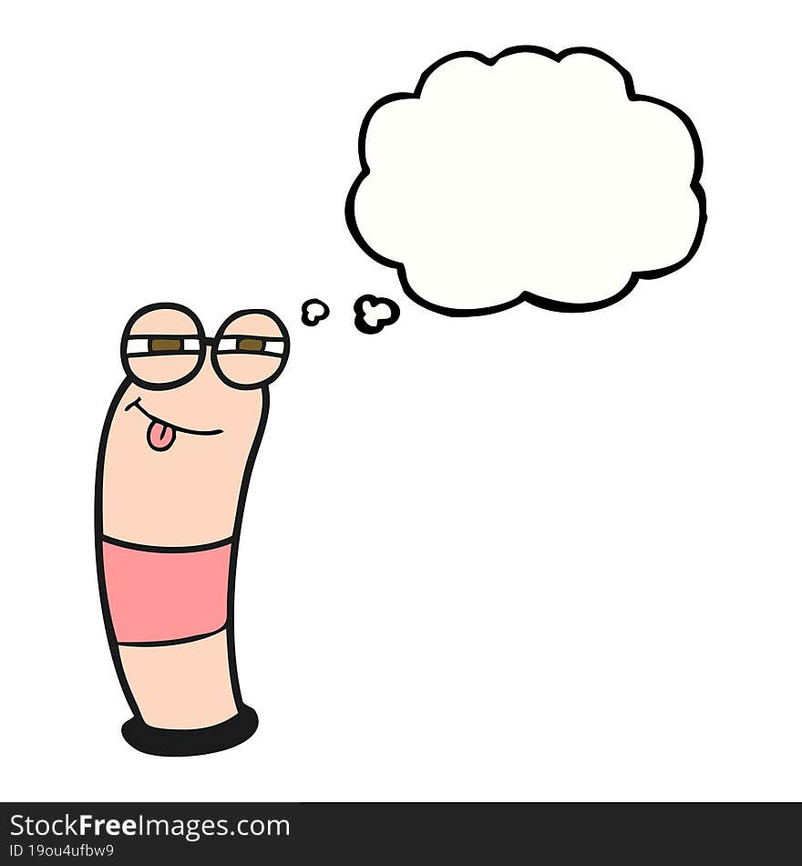 Thought Bubble Cartoon Worm