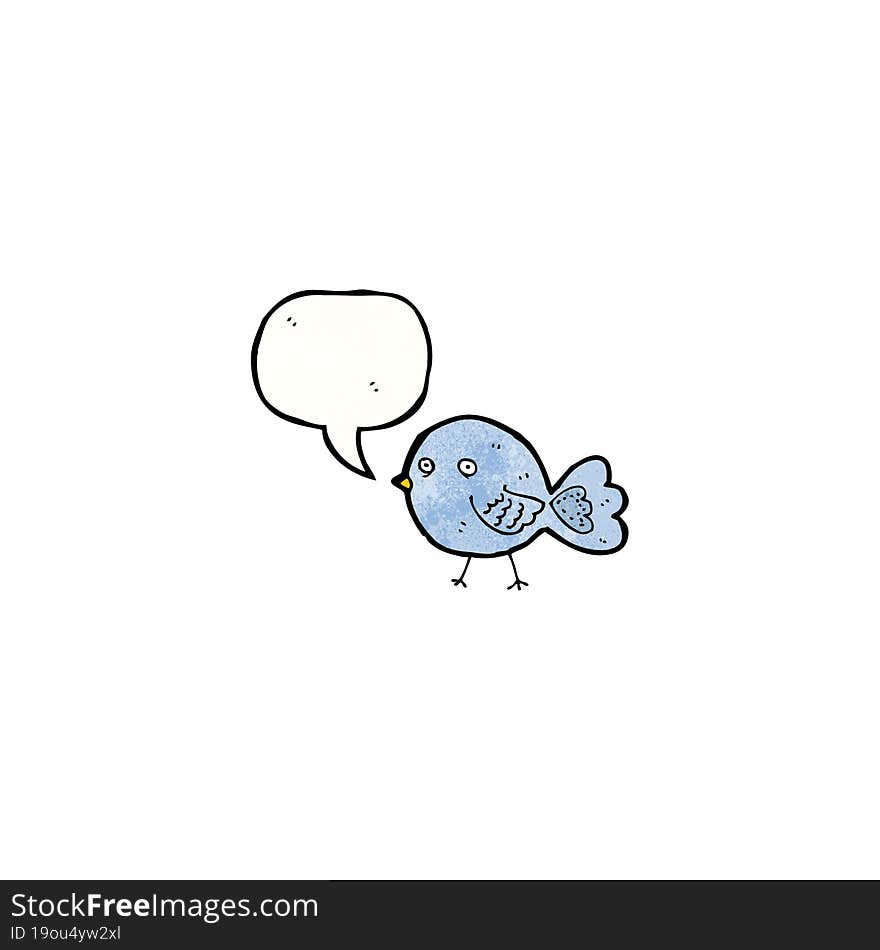 funny blue bird cartoon