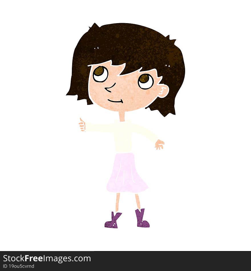 Cartoon Happy Girl