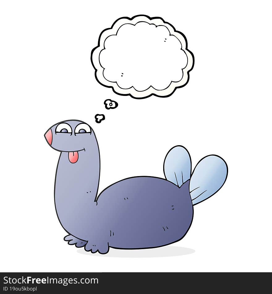 thought bubble cartoon seal