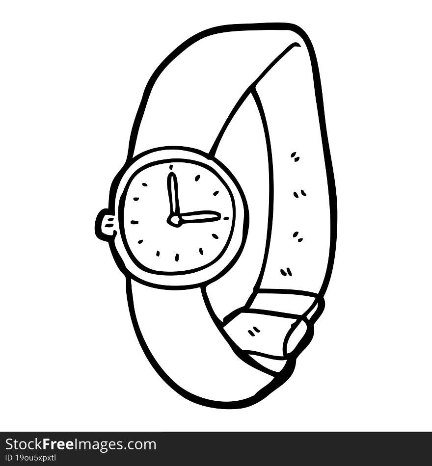 cartoon wrist watch. cartoon wrist watch