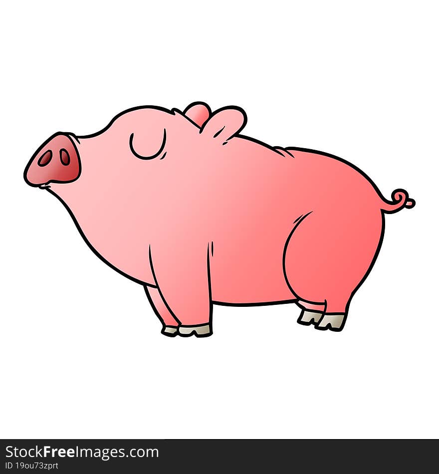 cartoon pig. cartoon pig