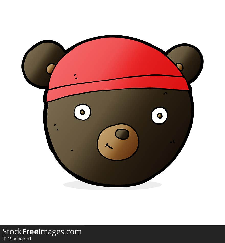 cartoon black bear face