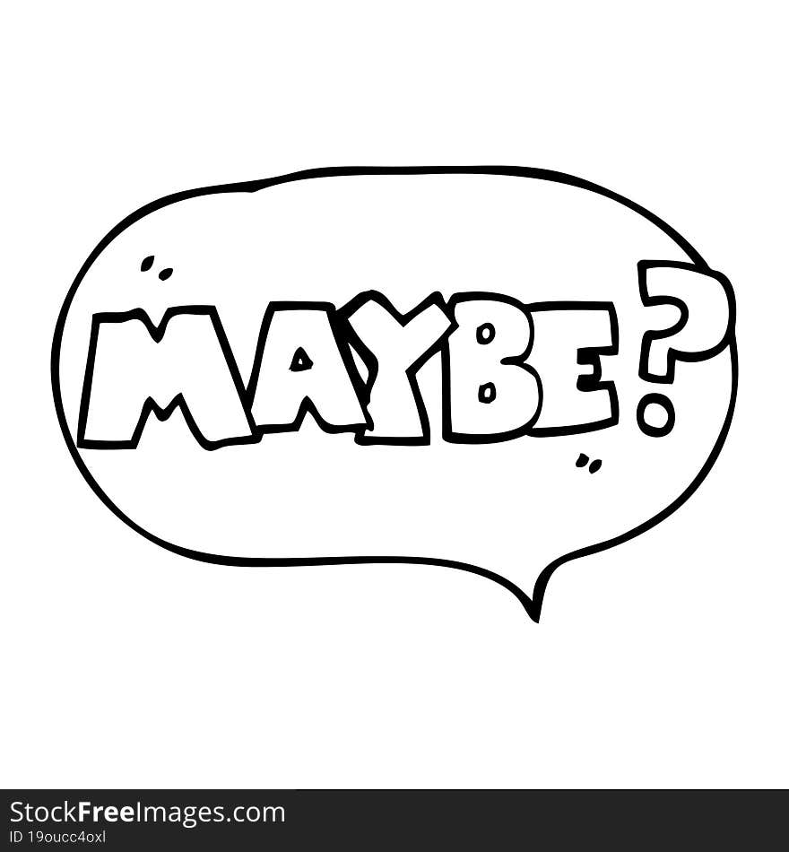 maybe speech bubble cartoon symbol