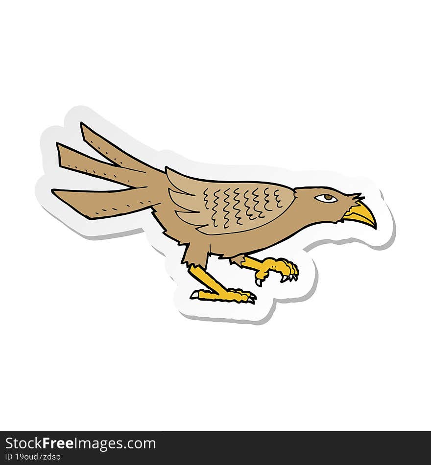 sticker of a cartoon bird