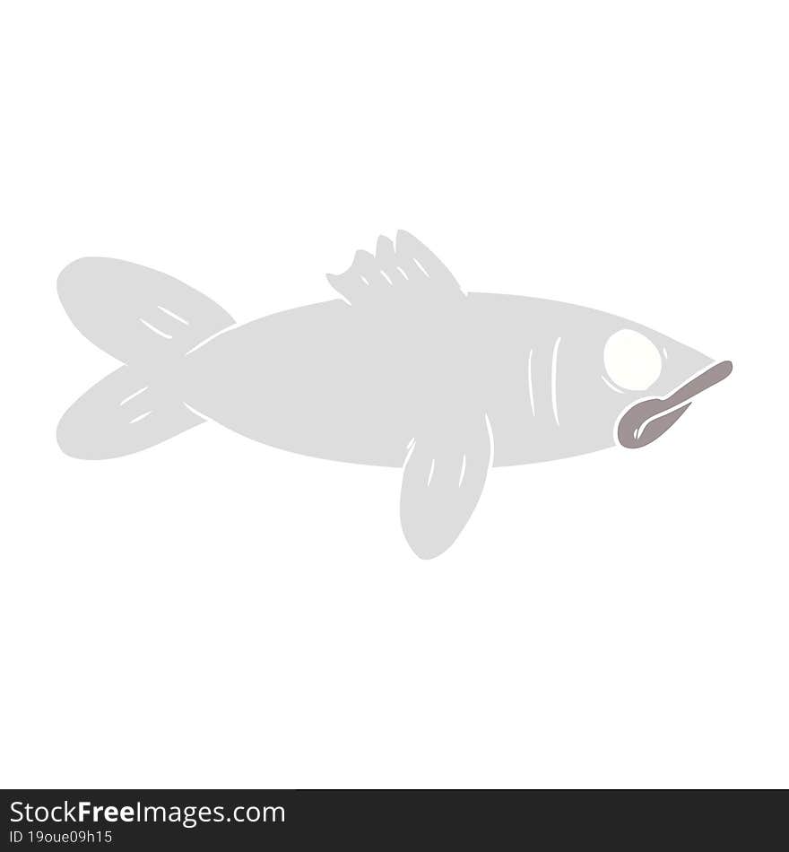 flat color style cartoon fish