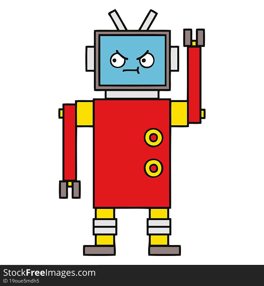 cute cartoon of a robot. cute cartoon of a robot