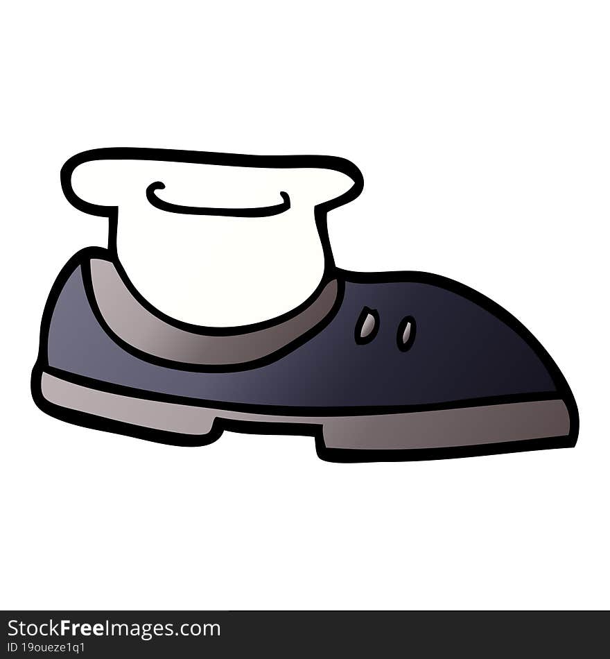 cartoon doodle shoe with sock