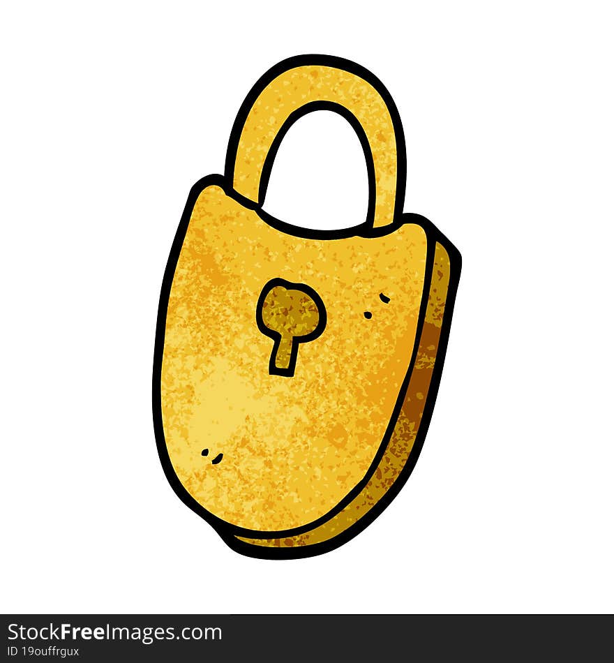 Cartoon Doodle Treasure Lock