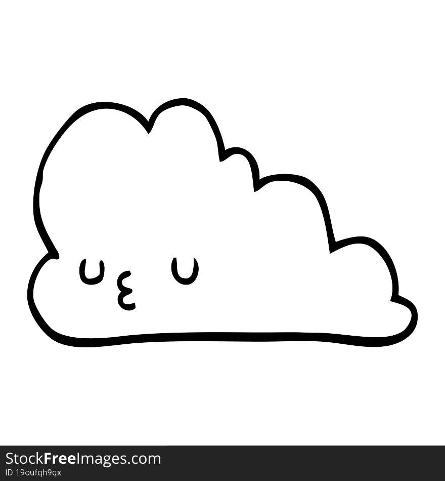 Cute Cartoon Cloud