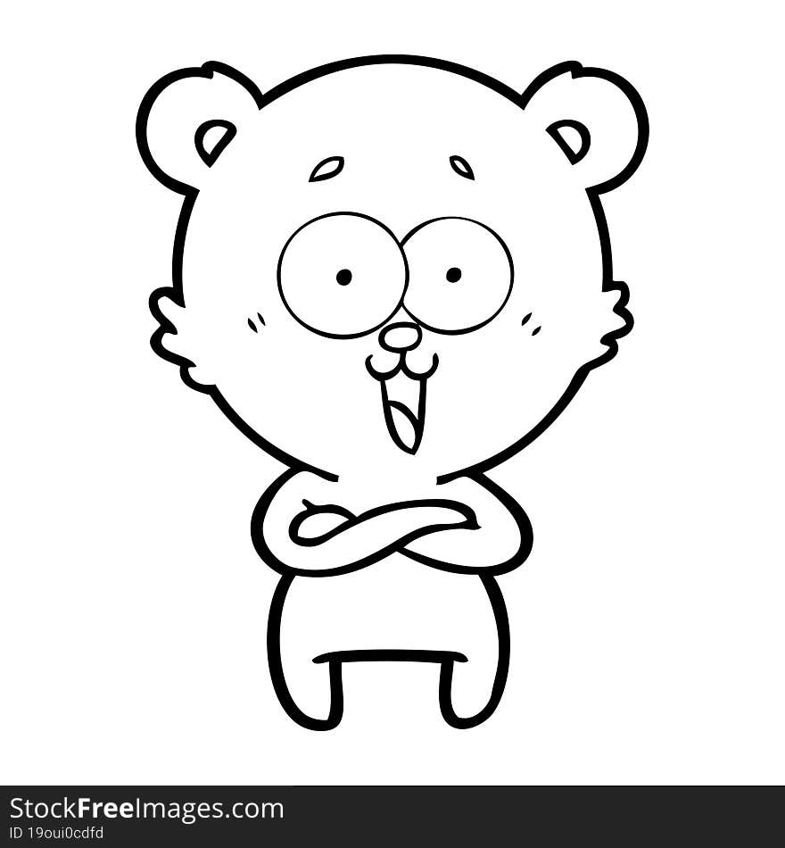 laughing teddy  bear cartoon. laughing teddy  bear cartoon