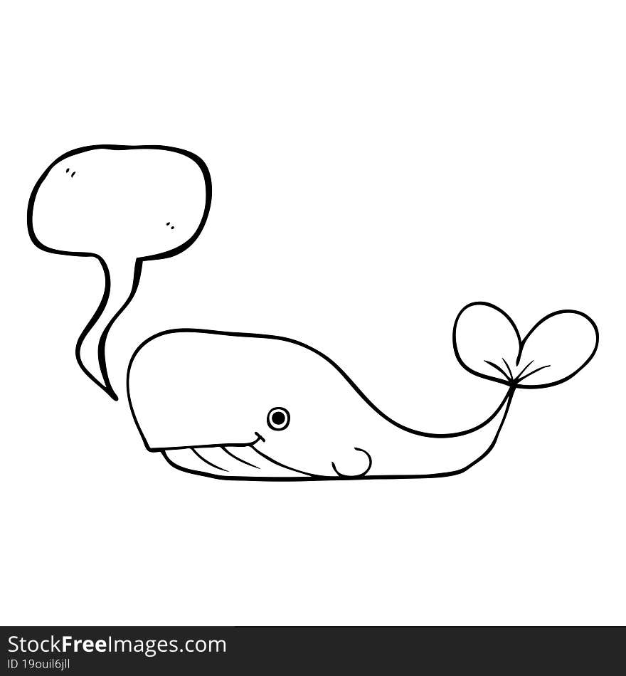 speech bubble cartoon whale