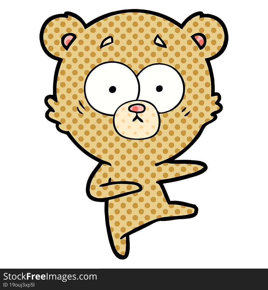 nervous dancing bear cartoon. nervous dancing bear cartoon