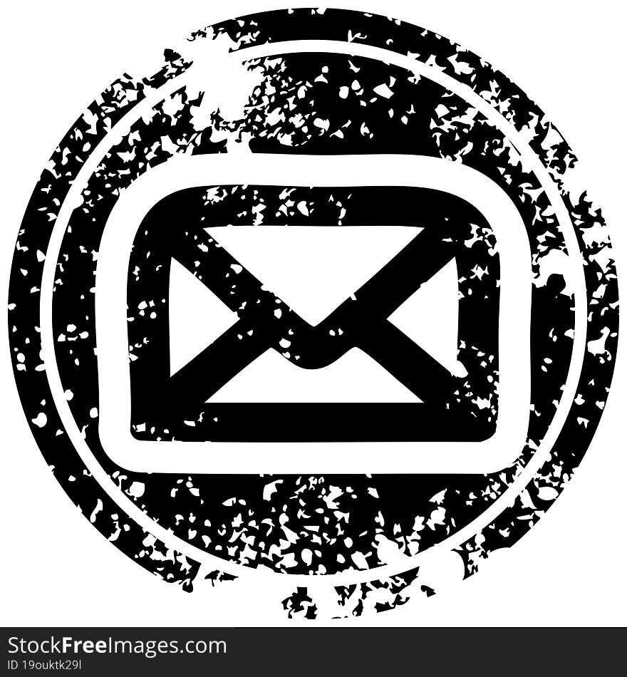 envelope letter distressed icon symbol