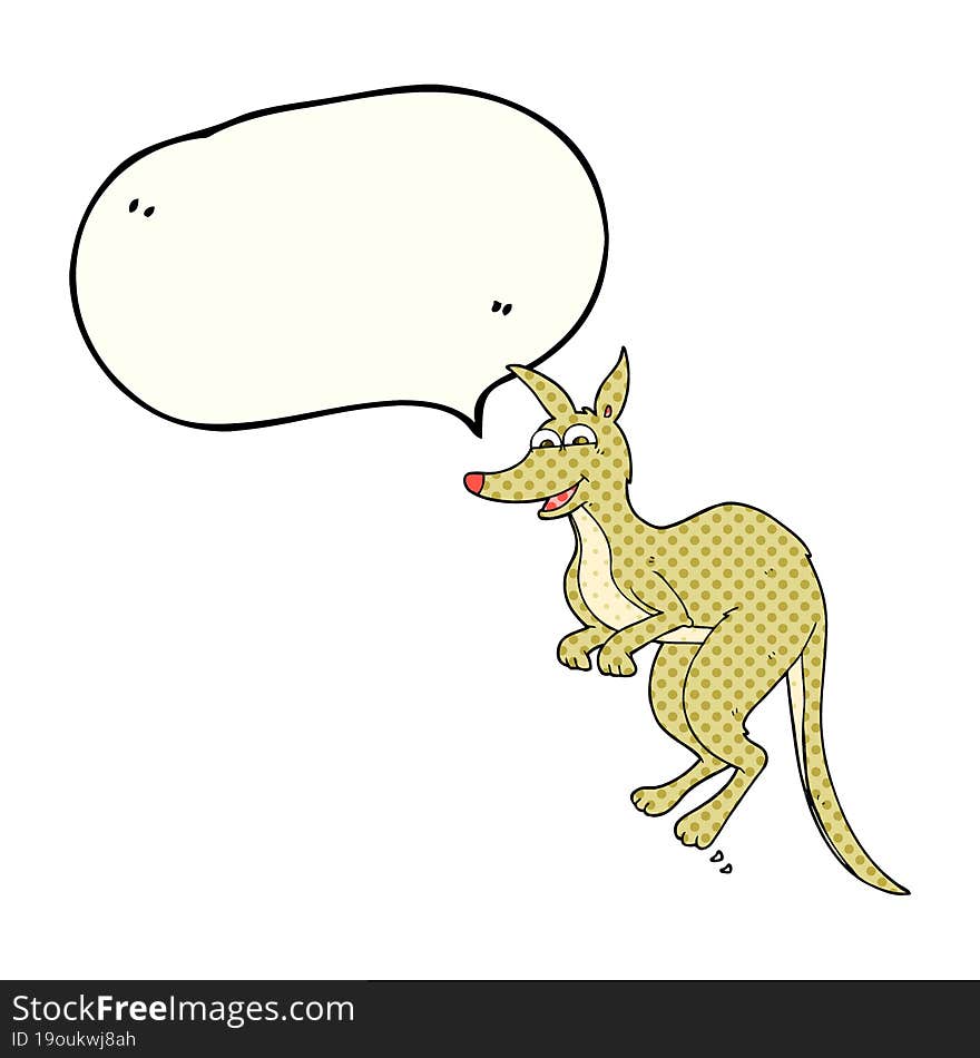 comic book speech bubble cartoon kangaroo