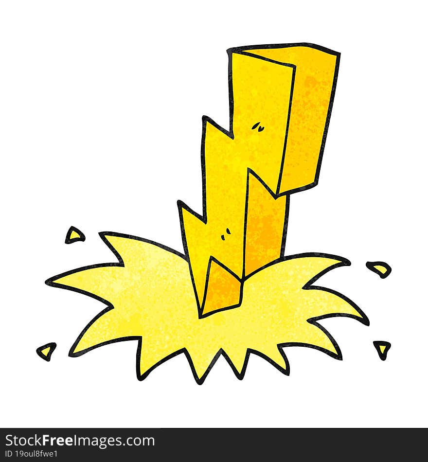 Textured Cartoon Lightning Bolt