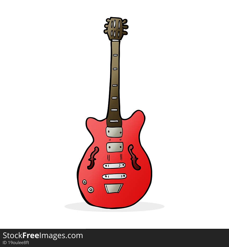 cartoon electric guitar