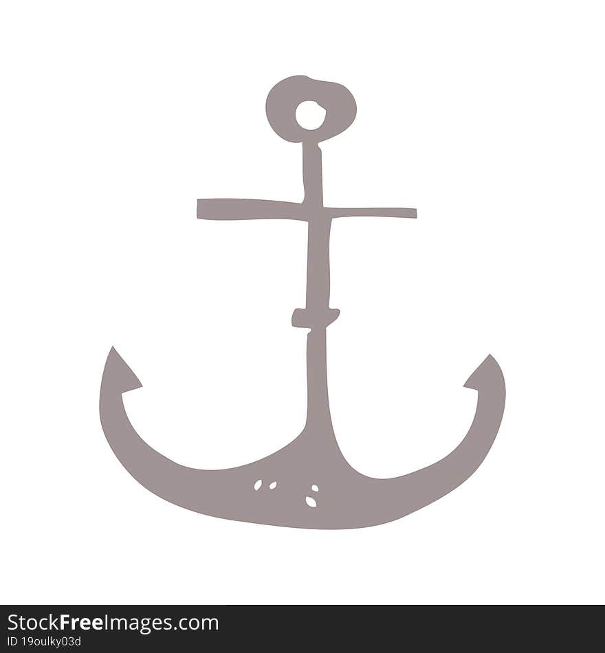 cartoon doodle ship anchor