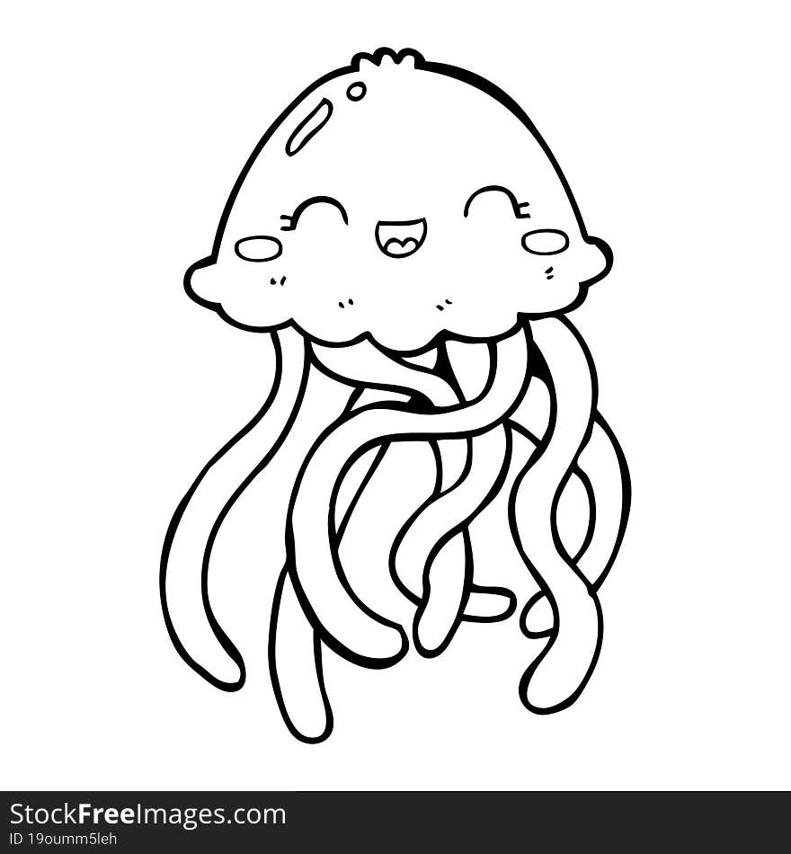 Cute Cartoon Jellyfish