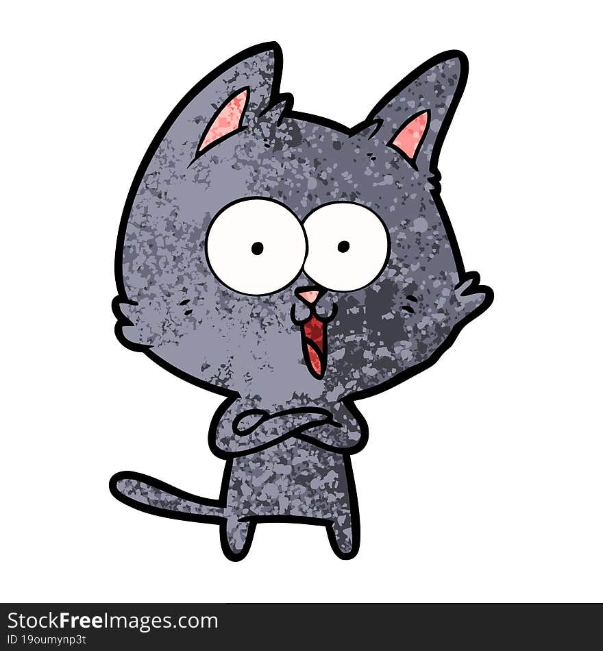 funny cartoon cat. funny cartoon cat