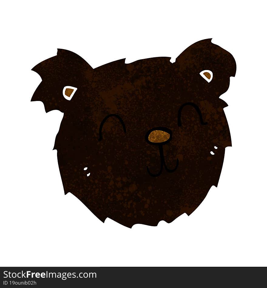 cartoon happy poalr bear face. cartoon happy poalr bear face