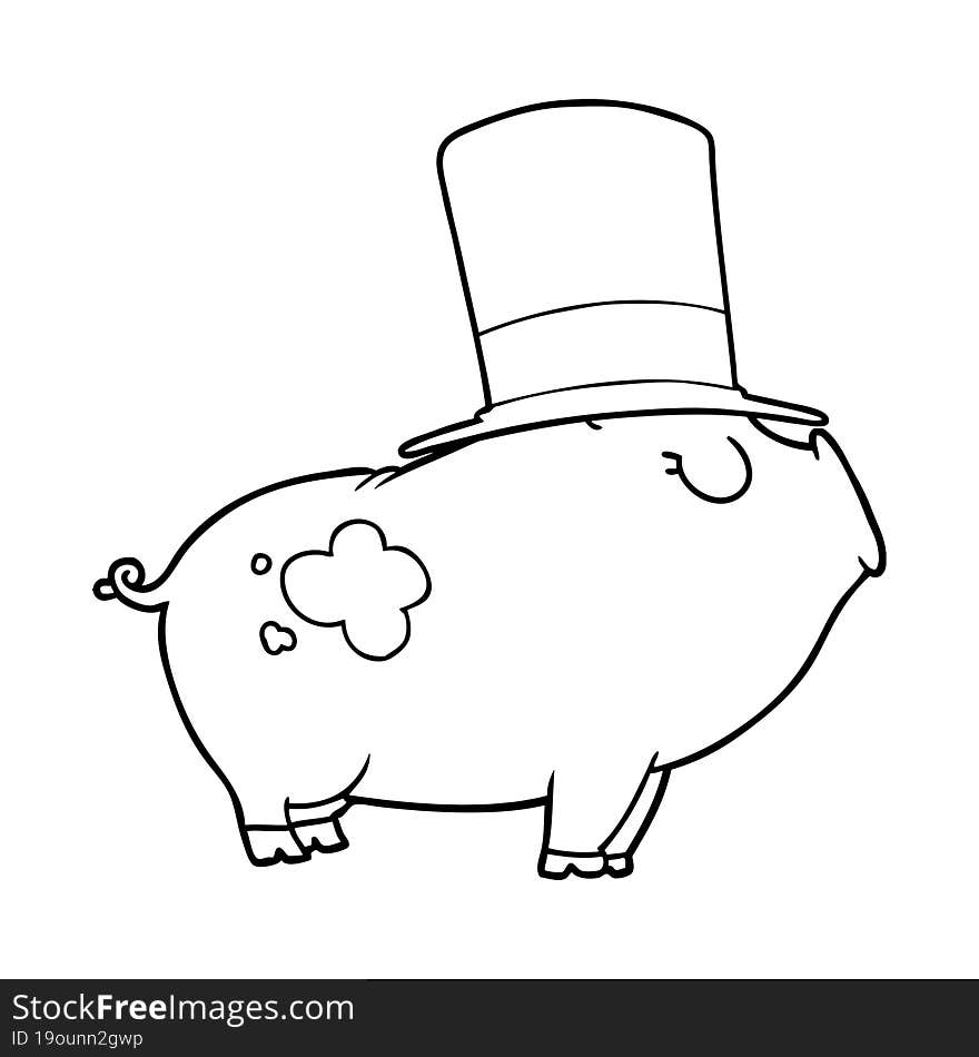 cartoon rich pig. cartoon rich pig