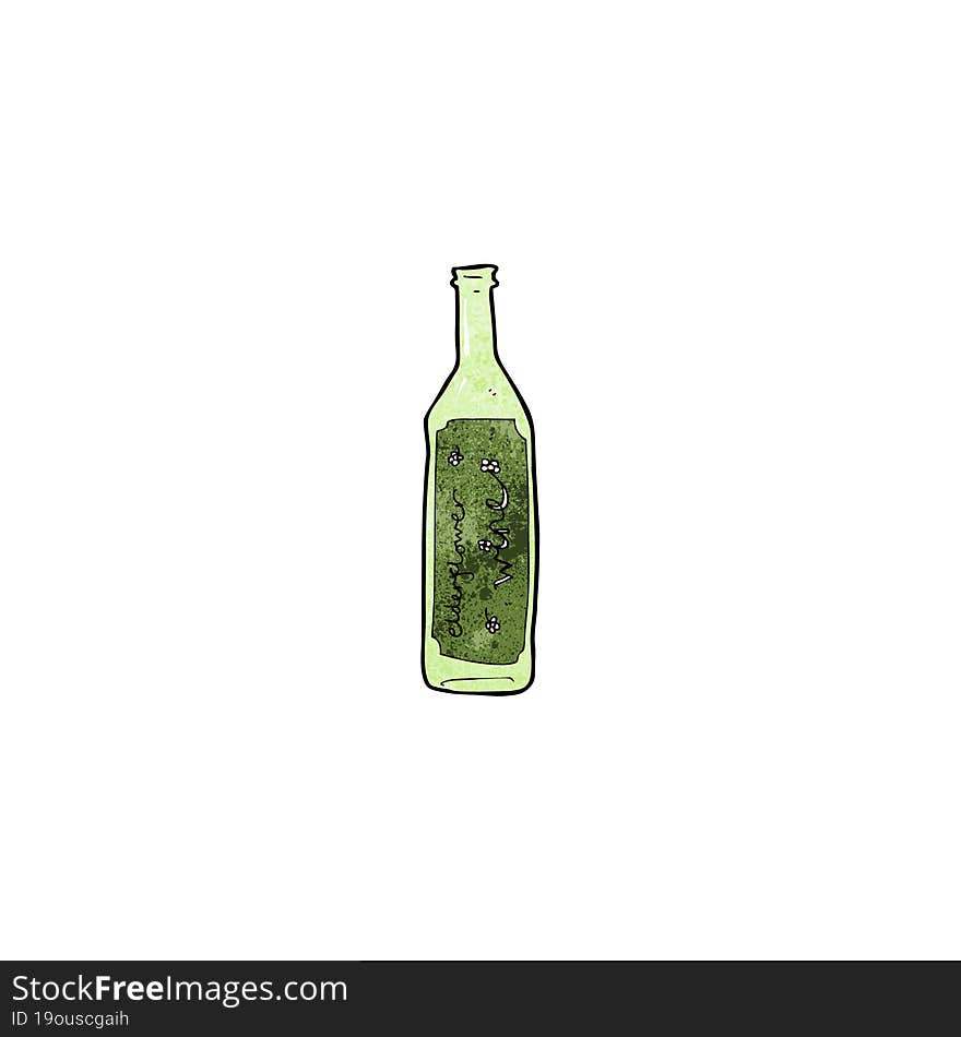 cartoon wine bottle