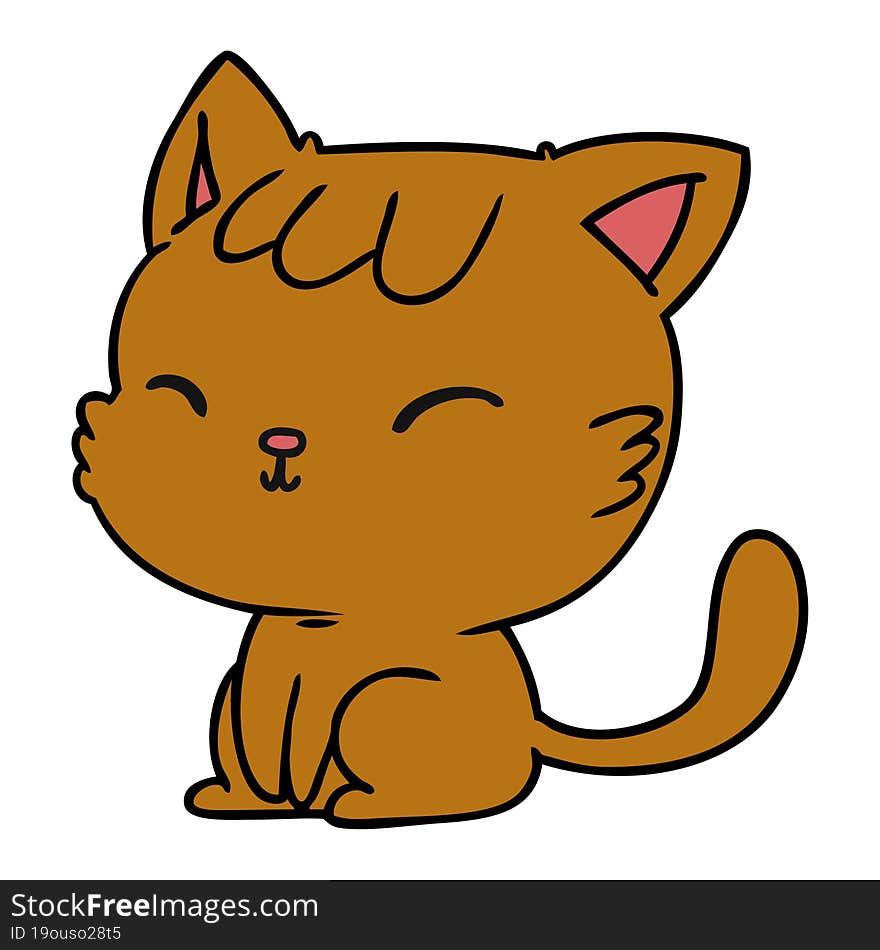 cartoon of cute kawaii cat