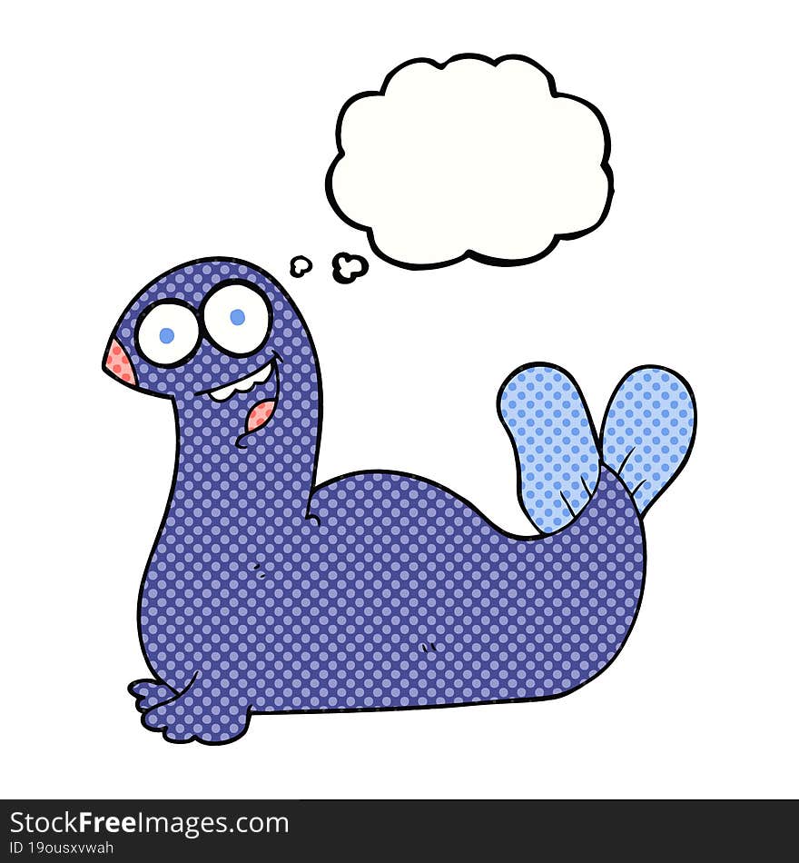 thought bubble cartoon seal