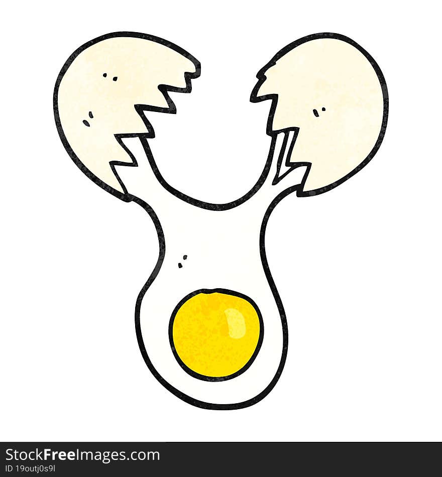 Textured Cartoon Cracked Egg