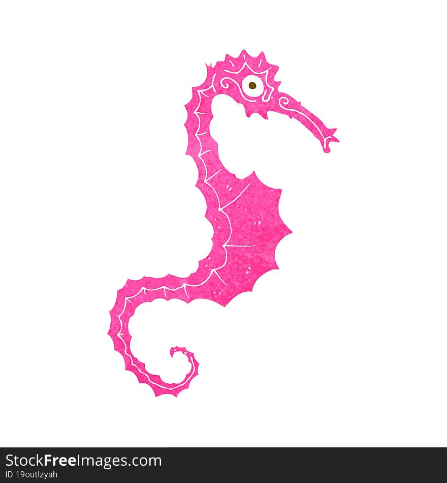 cartoon sea horse