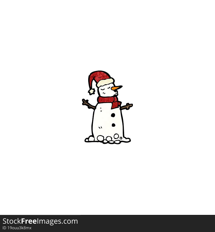 cartoon snowman