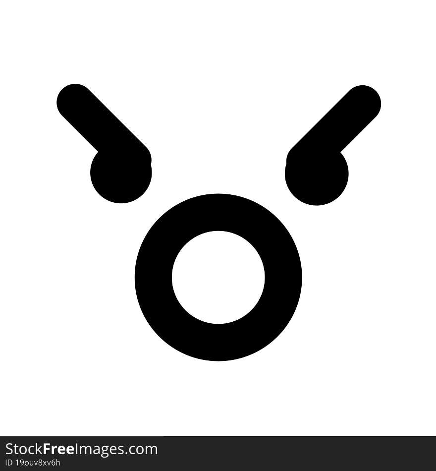 Simple Angry Face Icon