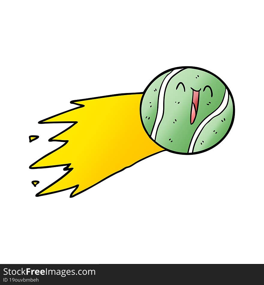 flying tennis ball cartoon. flying tennis ball cartoon