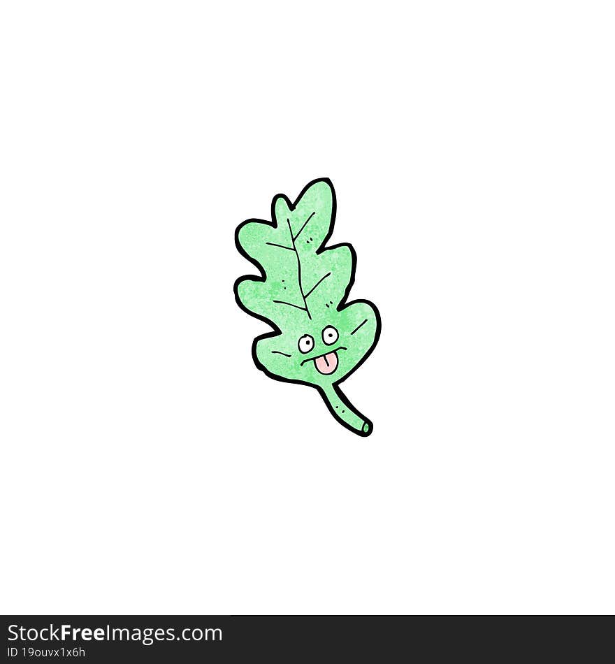 cartoon oak leaf