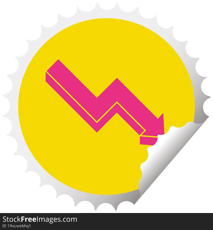 performance arrow circular peeling sticker