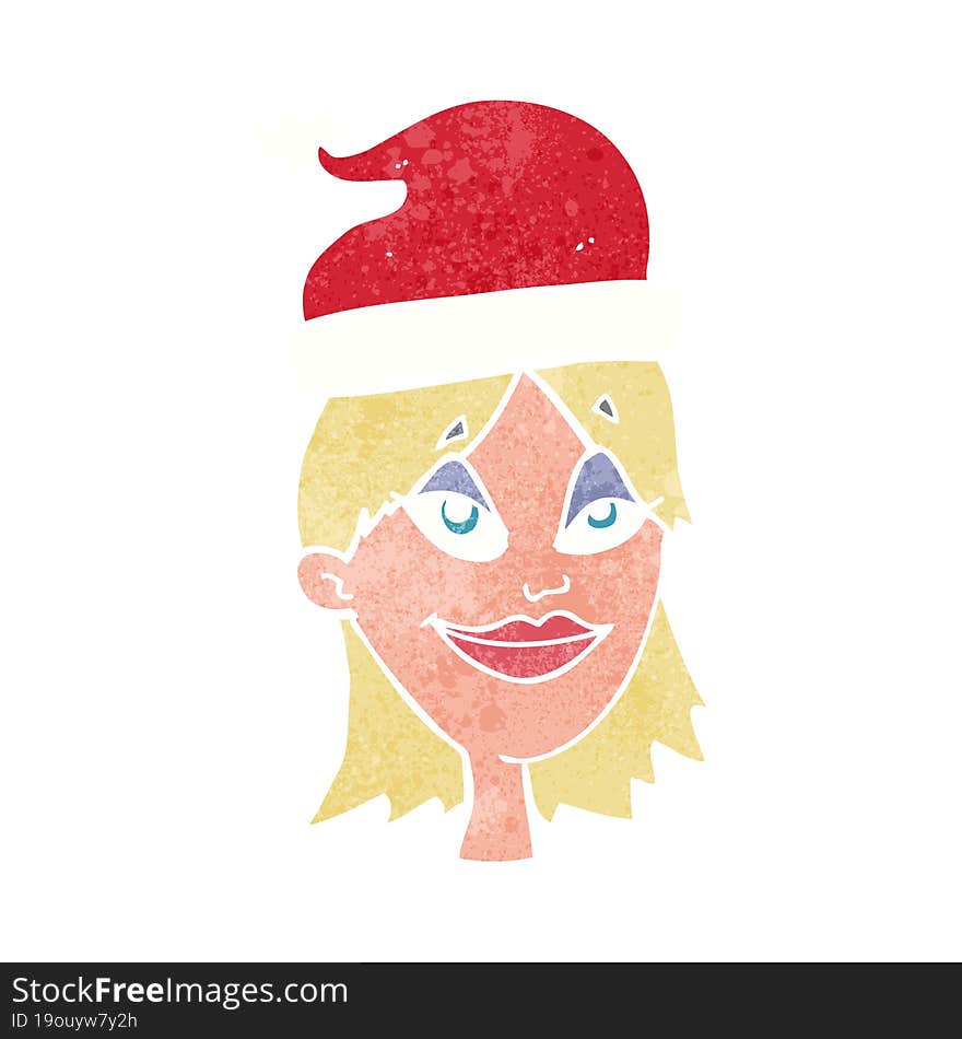 cartoon woman ready for christmas