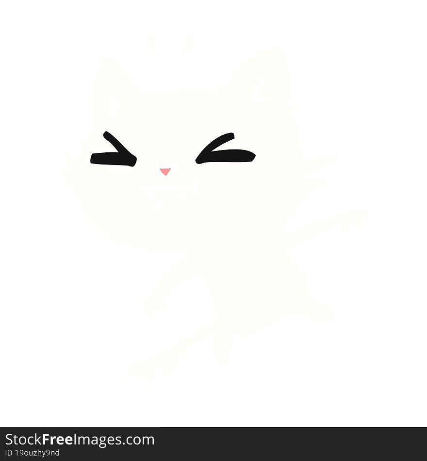 Cartoon Of Cute Kawaii Cat