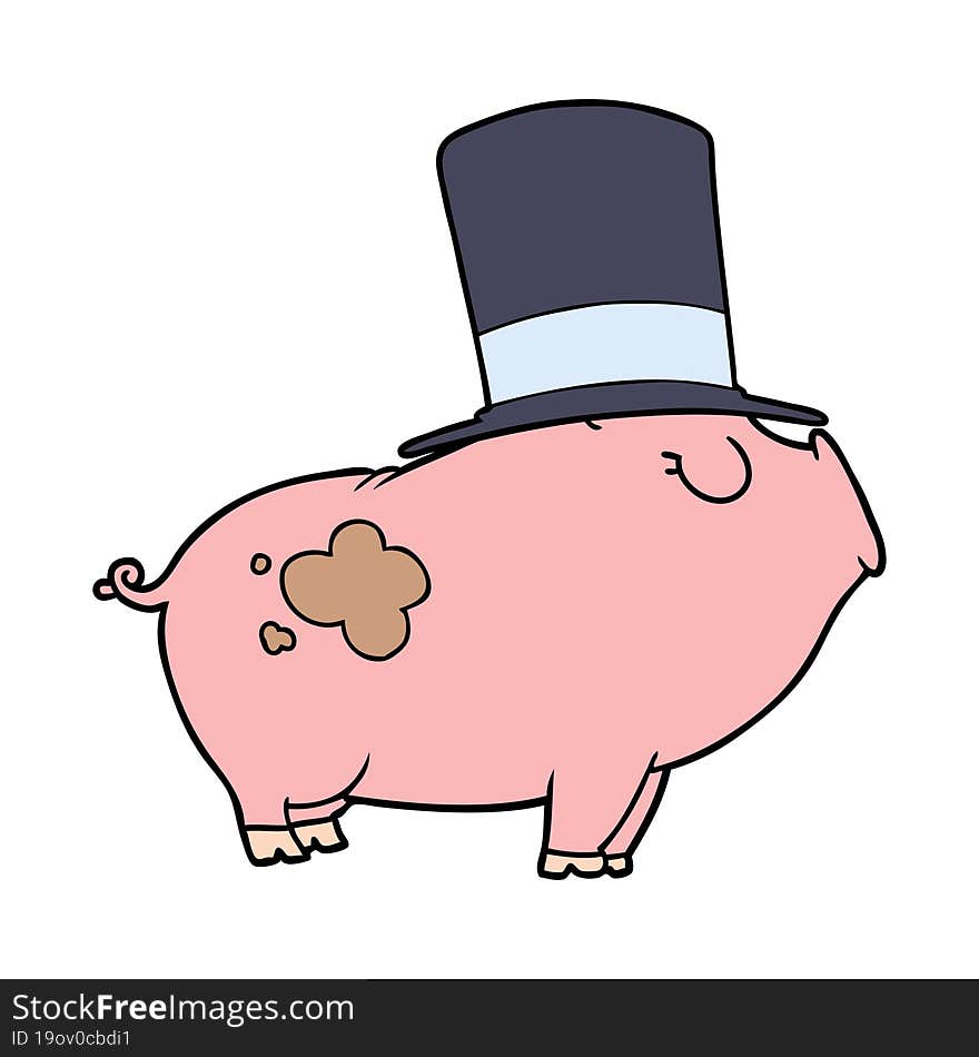 cartoon rich pig. cartoon rich pig