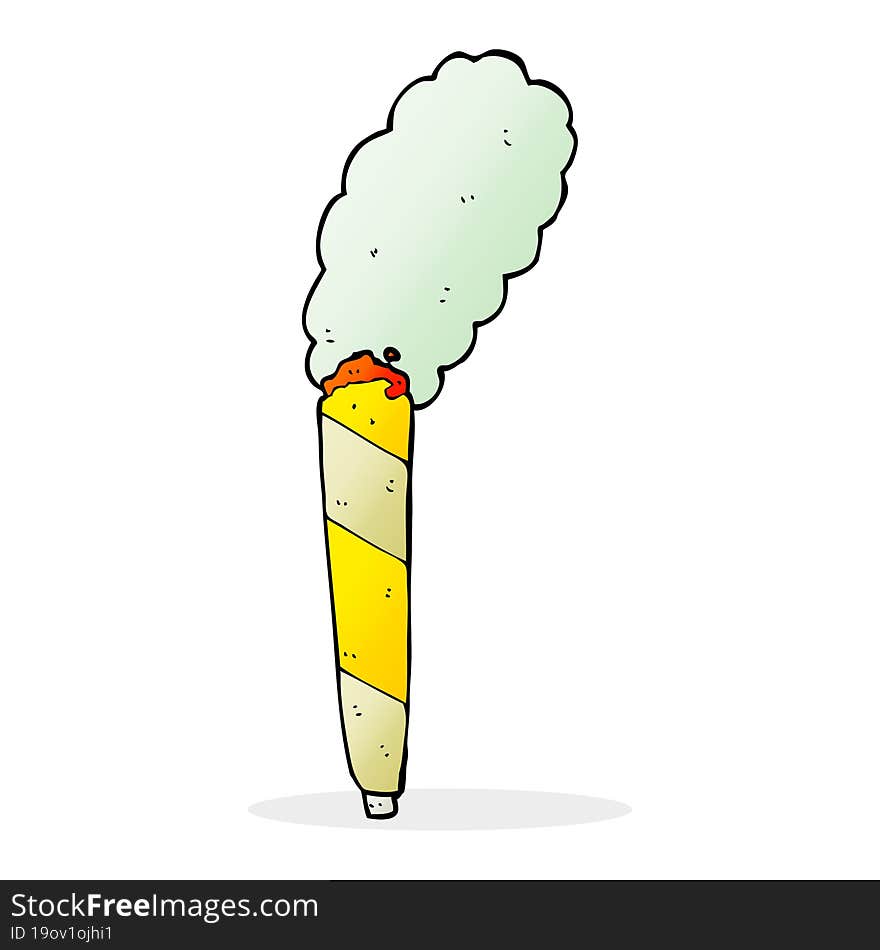 Cartoon Marijuana Cigarette